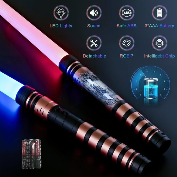 Light Up Saber Toy with FX Sound & 7-Color LED – Kids Star Wars Roleplay - Image 2