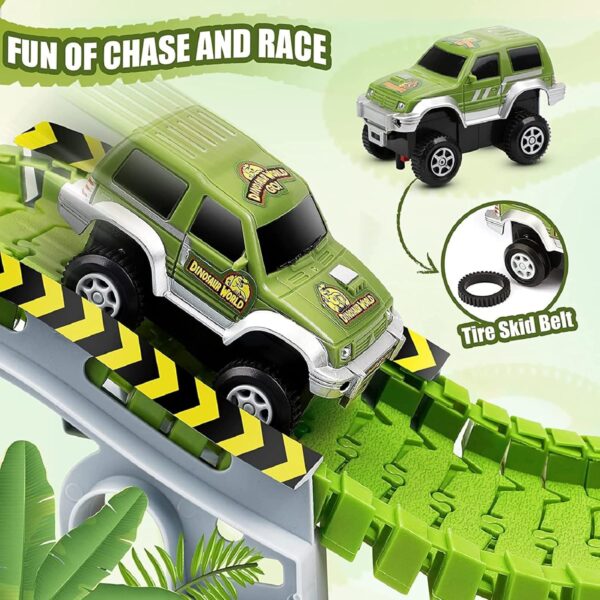 Dinosaur Race Track Toy Set with Cars – Gift for Kids Ages 3-7 - Image 4